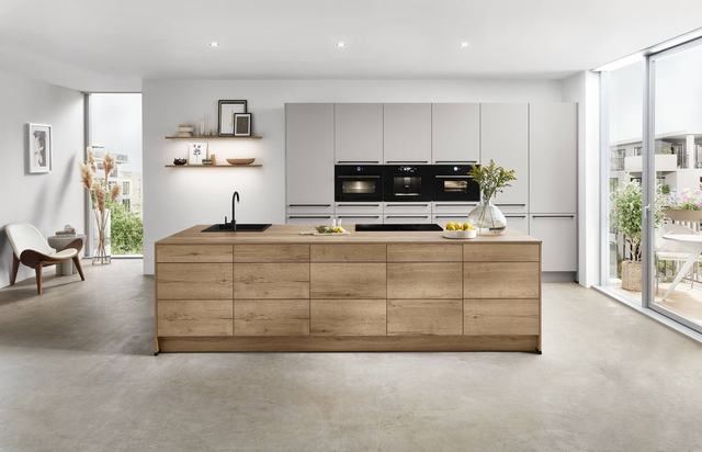 Cocina en acabado Gris seda mate perfecto