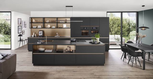 Cocina en acabado Negro premium mate